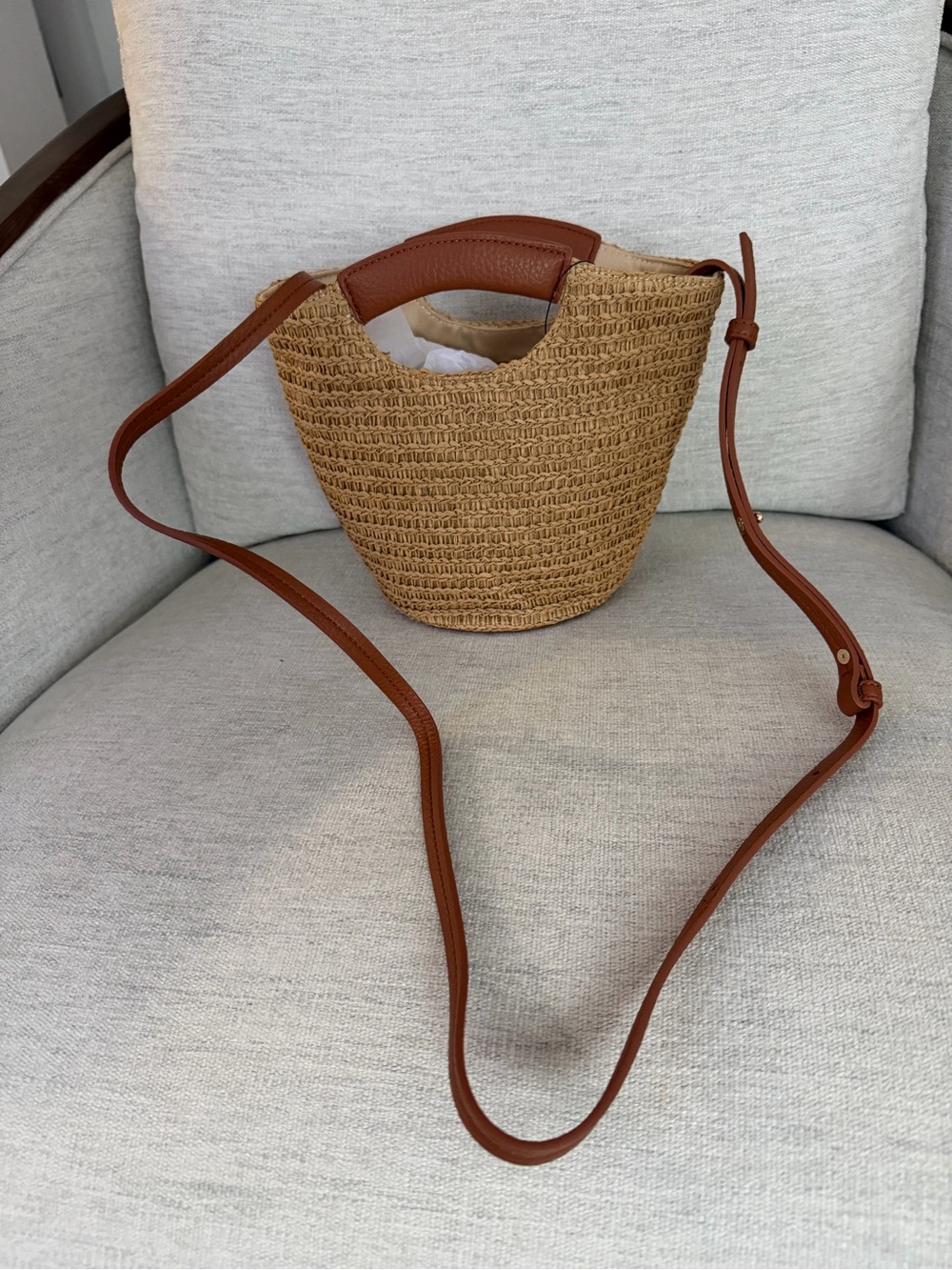 Banana Republic Factory - Straw Mini Bucket Bag (Crossbody) - Picture 2 of 6